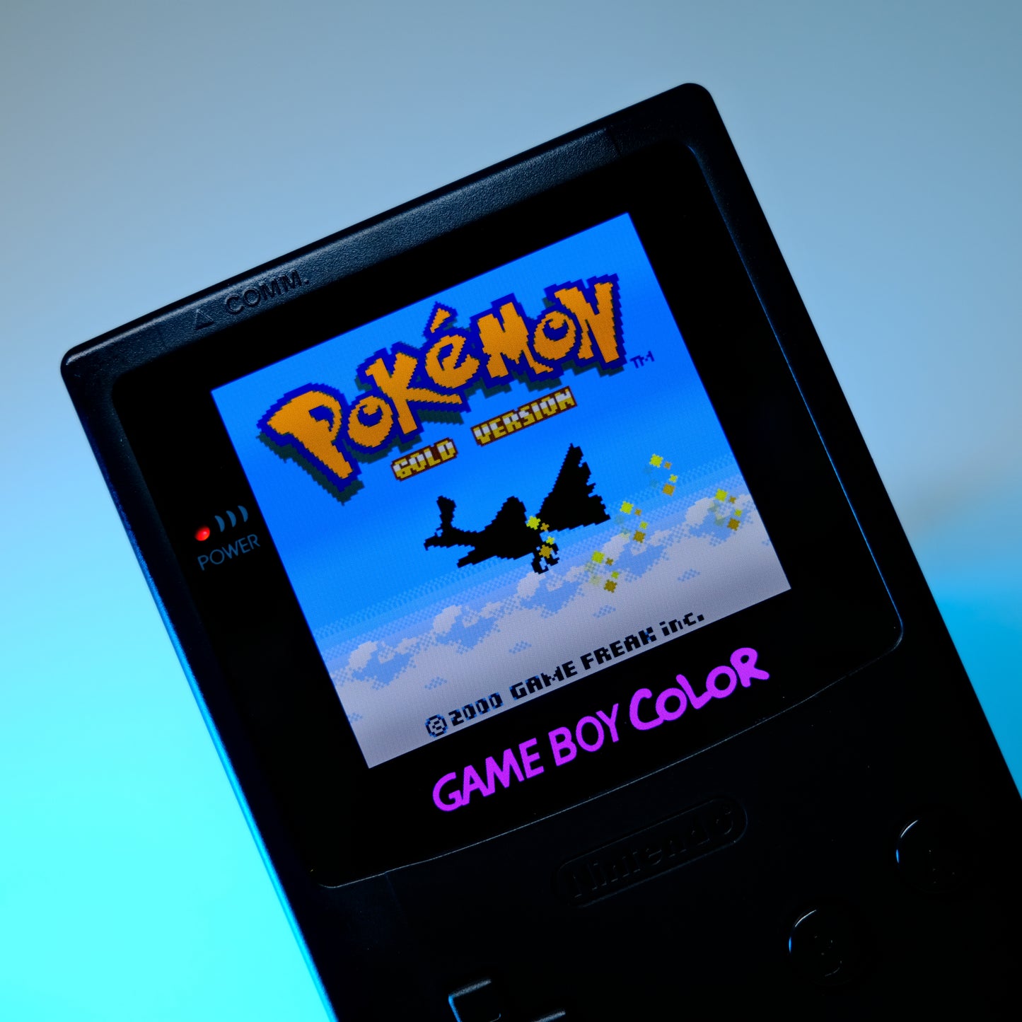 Black Gameboy Color GBC | OLED Touch Screen | Rechargeable USB-C Battery