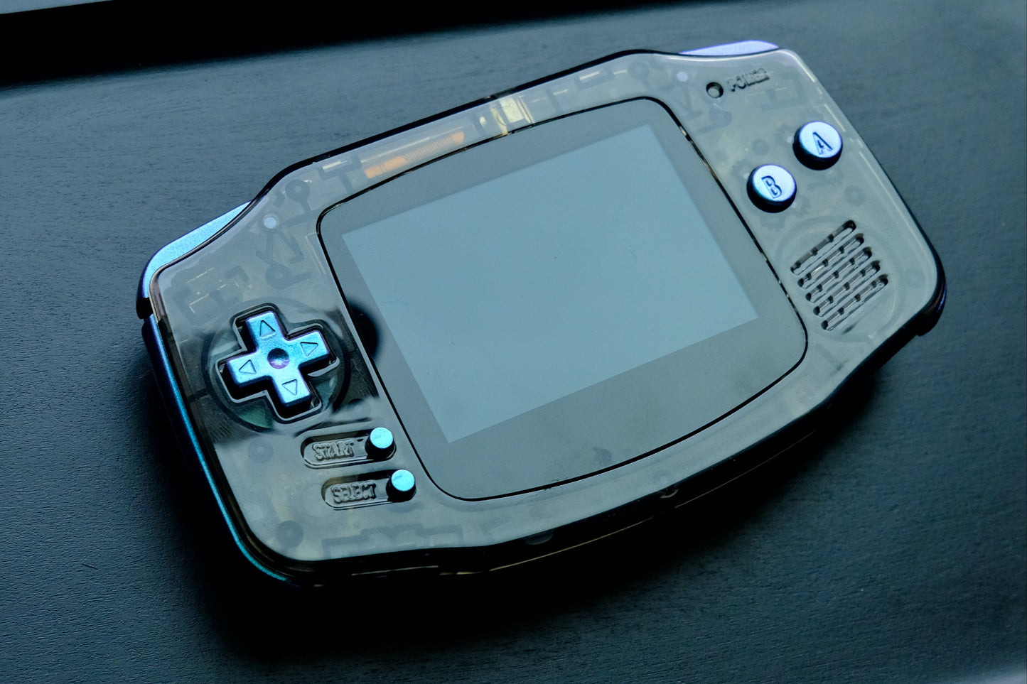 Black Crystal Clear Modded Game Boy Advance GBA with IPS V5 Screen