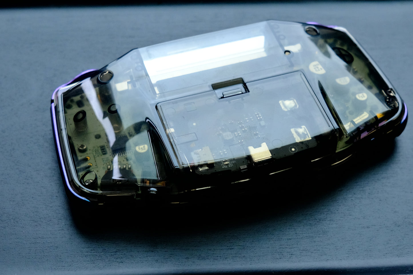 Black Crystal Clear Modded Game Boy Advance GBA with IPS V5 Screen
