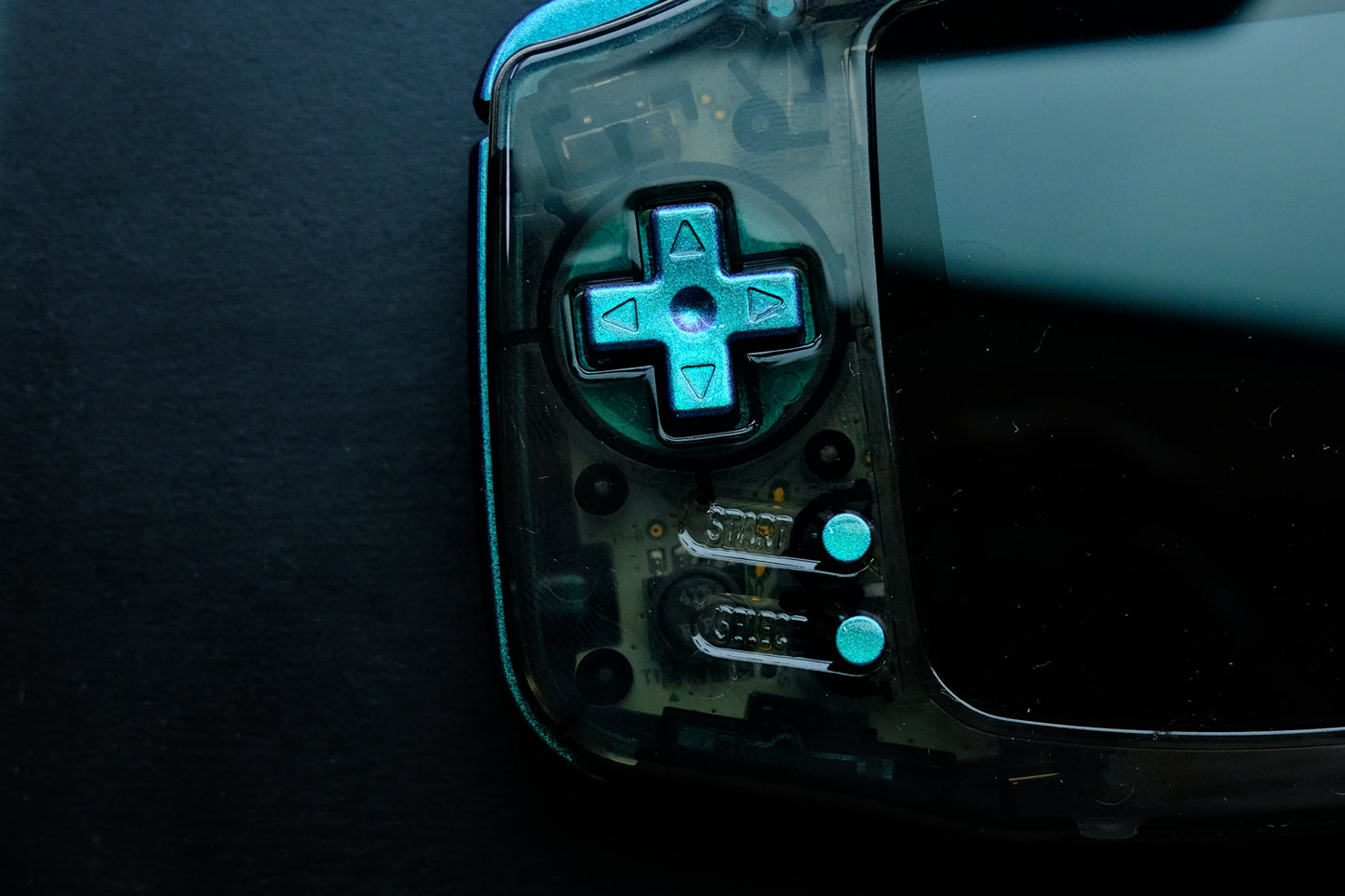 Black Crystal Clear Modded Game Boy Advance GBA with IPS V5 Screen