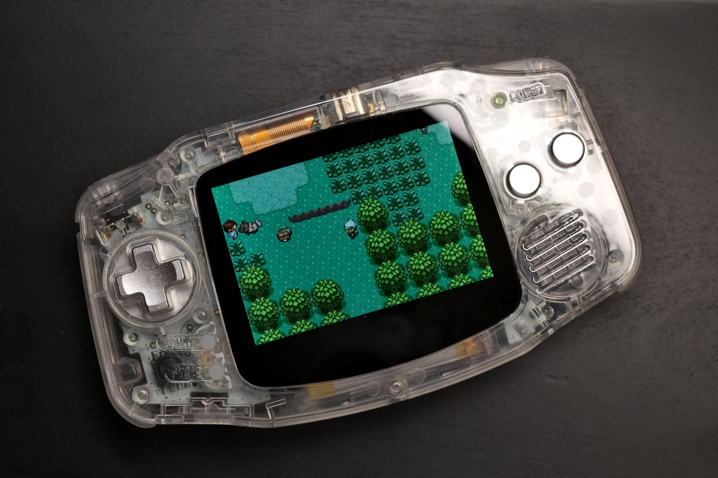 Crystal Clear Modded Game Boy Advance GBA with IPS V5 Screen