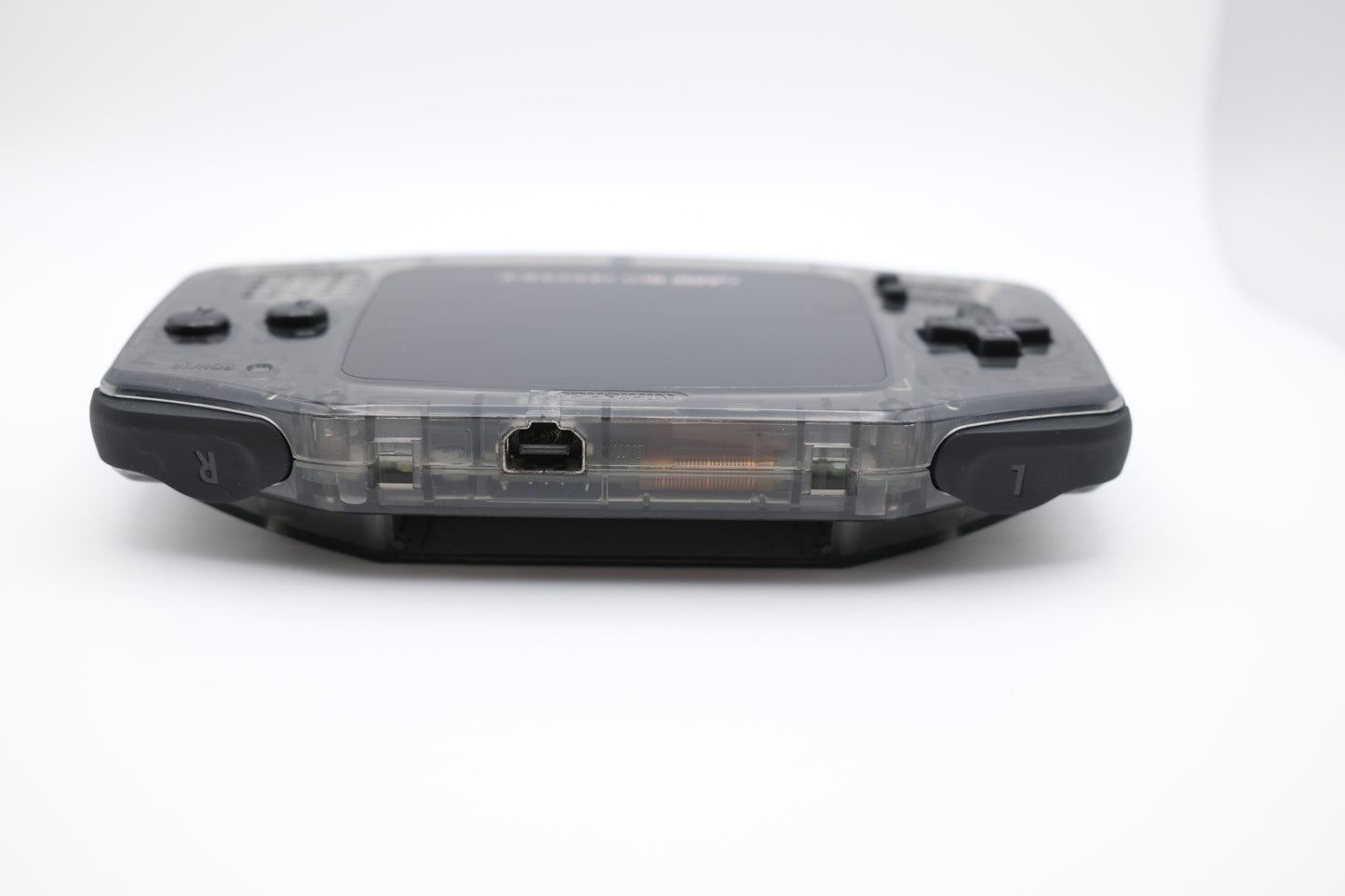 Black Crystal Clear Gameboy Advance GBA with IPS laminated LCD Screen V3