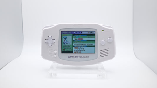 Pure White Gameboy Advance GBA with IPS laminated LCD Screen V3