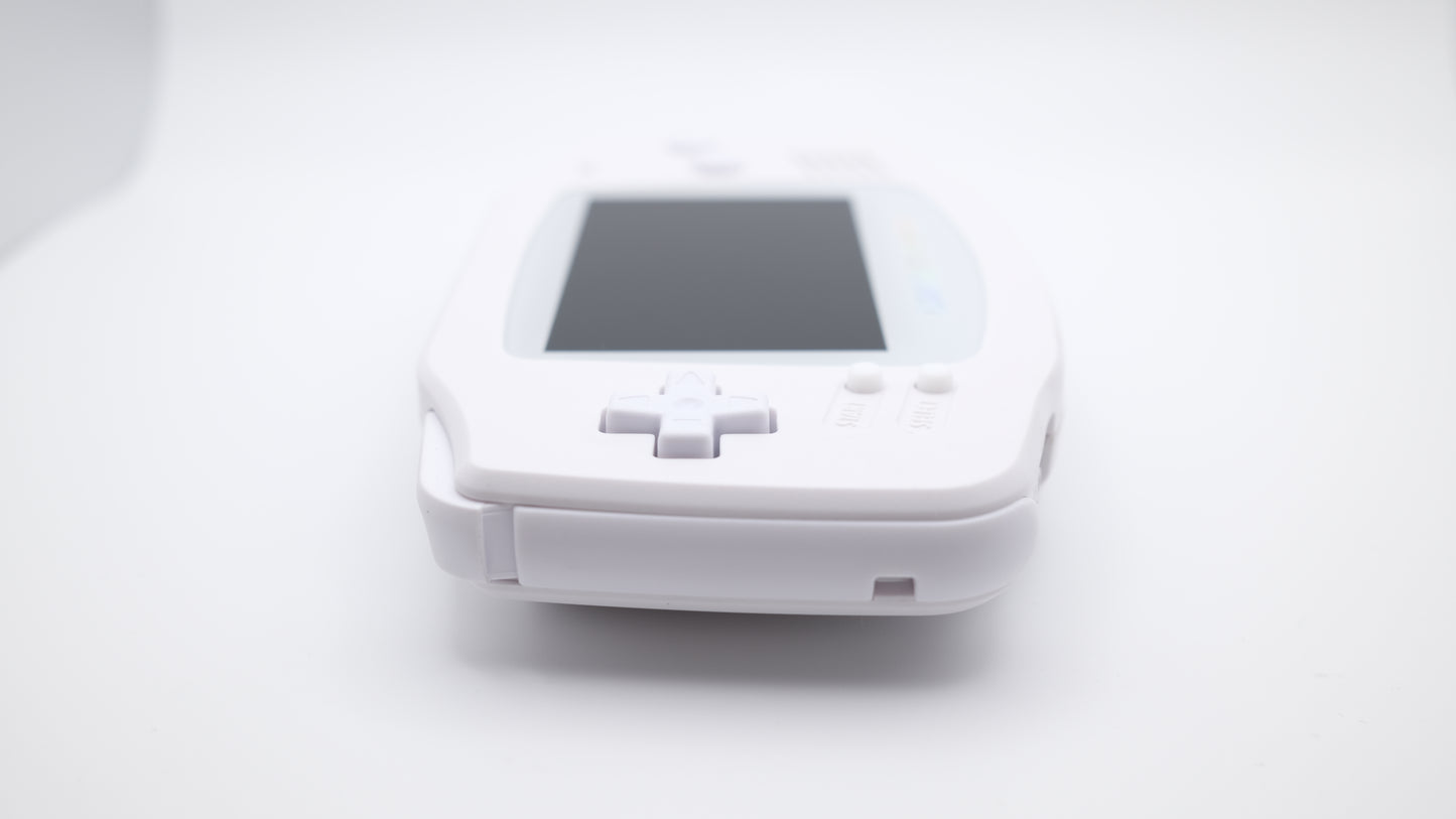 Pure White Gameboy Advance GBA with IPS laminated LCD Screen V3