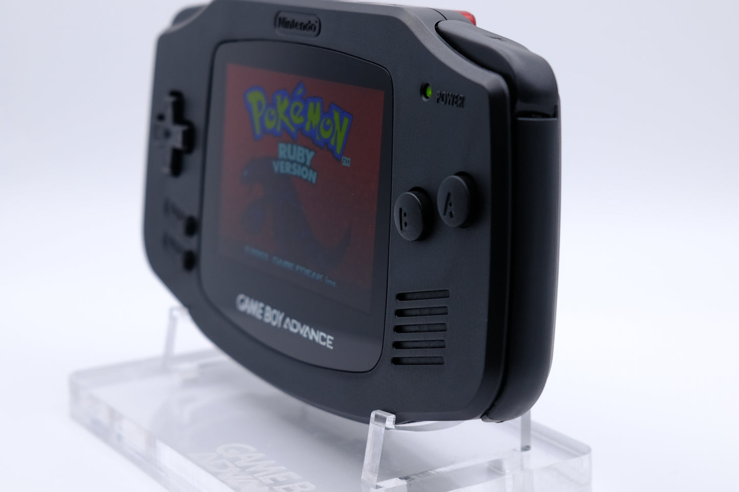 Matte Black Gameboy Advance GBA with IPS laminated LCD Screen V5