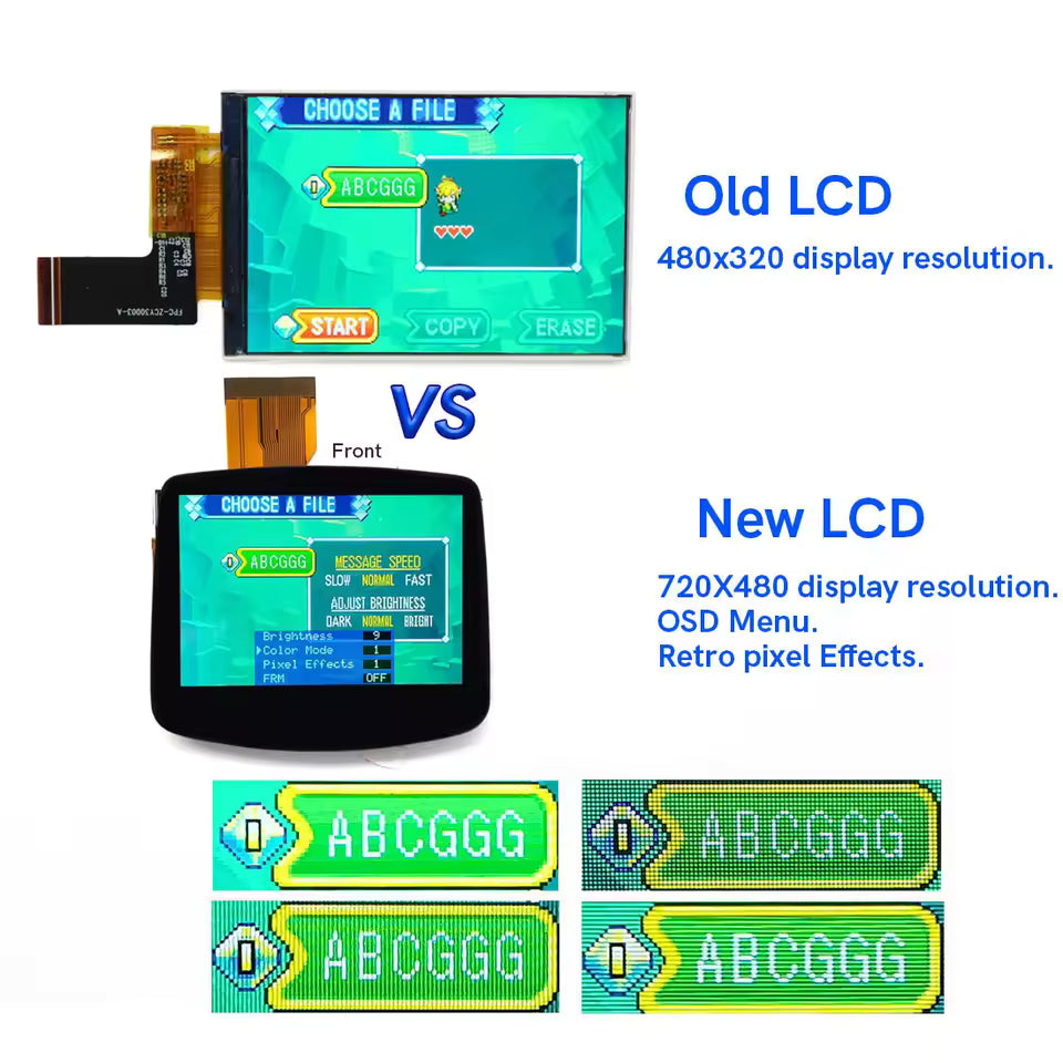 Hispeedido IPS Laminated V5 Screen for Gameboy Advance 720x480